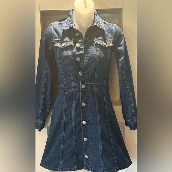 American Eagle Outfitters | Dresses | American Eagle Denim Button Down Long  Sleeve Mini Dress Jumper Size 0 | Poshmark